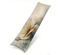 Body Pillow Lotus Bolster Pillow Case, Soft Double-Sided Printing Velvet Long Pillows, 1 pack 30 x 105 cm Long Bolster Pillowcase with Zipper Maternity Support Side Sleeper Pillowcase (Grey) B1-1383