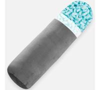 Body Pillow, Memory Foam Round Body Pillows for Adults, Firm Long Bolster Pillow for Bed, Cylinder Tube Roll Pillow with Velvet Cover (Grey, 90x20)
