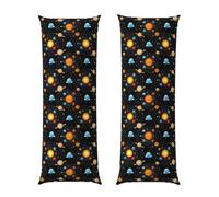 Body Pillow Protector Cover 20x54, Solar System Galaxy Space Planet Black, Breathable Ultra Soft Pillowcase with Zipper, Wrinkle Shrinkage Fade Resistant for Bed Couch