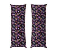 Body Pillow Protector Cover 20x60 Purple Galaxy Trippy Space Astronauts, Soft Microfiber Pillowcase with Zipper, Wrinkle Shrinkage Resistant, for Bed Couch Sleeping