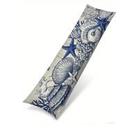 Body Pillow Shell Bolster Pillow Case, Double-Sided Printing Velvet Long Pillows, 1 pack 40 x 120 cm Long Bolster Pillowcase with Zipper Maternity Support Side Sleeper Pillowcase (Navy Blue) B1-1299