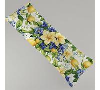 Body Pillow Yellow Pillowcase Green Side Sleeper Pillow Cover 1PC 40 x 145 cm Long Bolster Pillows with Zipper Double Sided Print Soft Velvet Pillowcase for Maternity Support and Side Sleeper Y4-332