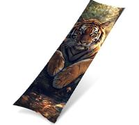 Body Pillowcase 30x90cm Long Pillow Cover, Breathable/Soft velvet Bedding Case for Pregnancy/Side Sleeper Pillow, Breathable Replacement Case with Hidden Zipper, Machine Washable Tiger Forest 1 K0Z115