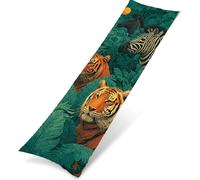 Body Pillowcase 30x90cm Long Pillow Cover, Breathable/Soft velvet Bedding Case for Pregnancy/Side Sleeper Pillow, Breathable Replacement Case with Hidden Zipper, Machine Washable Tiger Animal 2 K0Z283