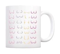 Body Positivity Boobs Ceramic Drinkware Durable Tea Cup Cute Mug for Latte Beverages Home 330Ml