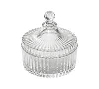 Body Powder Container Glass Jar - 800ml Puff Storage Box Cosmetic Applicator Case, Refillable Vanity Organizer | Skin Care Dusting System, Shower Bathroom Makeup Routine Accessory, Women Girl Beauty P