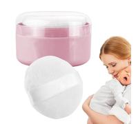 Body Powder Container - Portable Bath Dusting Jar, Travel Storage Bottle, Puff Included Holder, Convenient Cosmetic Dispenser | Ideal for Talcum Loose Beauty Personal Care Home Spa Routine