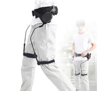 Body Power Walking Aids - Adjustable Pole Length/Waist Belt/Intensity, Leg Lifter Assist - Bionic Design, Reduce Energy Consumption, for Disabled,Black-S