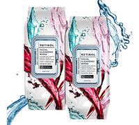 Body Prescriptions 2 Pack (60 Count Each) Retinol Facial Cleansing and Gentle Make Up Remover Wipes - Flip Top Pack