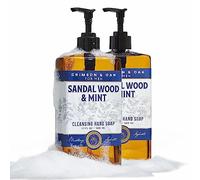 Body Prescriptions 2 x Crimson & Oak Hand Soap with Pump Dispenser, 400ml (Pack of 2), Sandalwood