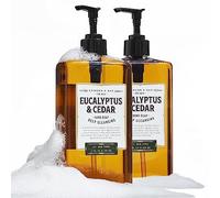 Body Prescriptions Crimson & Oak Hand Soap for Men with Pump Dispenser, 400ml (Pack of 2), Eucalyptus and