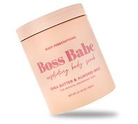 Body Prescriptions Pink "Boss Babe" Body Scrub, Exfoliating Body Wash, for Nourished and Ultra Smooth Skin, Cleanser Infused with Shea Butter and Almond Milk