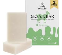 Body Restore Goat Milk Soap with Coconut Oil & Shea Butter, (Bergamot 2 Pack), For Dry Sensitive Itchy Skin, All Natural Rich In Vitamins Soap Bar for Women, Men, Kids, & Baby