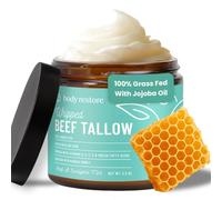 Body Restore Grass Fed Whipped Beef Tallow Balm - With Manuka Honey, For Face, Body, Dry Skin, Skin Care, Mothers Day Gifts, Gift for Mom, Wife, Dad, Best Friend, Travel Essentials - Eucalyptus