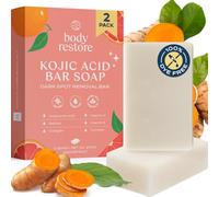 Body Restore Kojic Acid Soap, (Grapefruit 2 Pack), with Vitamin C,E, Shea Butter, Collagen, Hyaluronic Acid, Turmeric, Retinol For Dark Spots, All Natural Soap Bar, Paraben Free