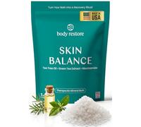 Body Restore Magnesium Bath Salts - Giftable Therapeutic Mineral Bath Soak with Tea Tree Oil, Green Tea & Niacinamide for Oily Acne-Prone Skin, Relaxation & Skin Clarifying Support - Skin Balance