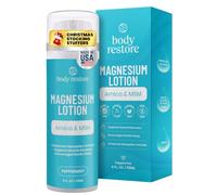 Body Restore Magnesium Body Lotion - Fathers Day Gift for Dad from Daughter Son Wife, Relaxing Muscle Recovery Cream, Birthday Gifts for Men, Self Care Spa Gifts - Peppermint