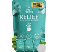 Body Restore Shower Steamers Aromatherapy 15 Pack - Fathers Day Gift for Dad, Luxury Spa Gift for Men, Stress Relief & Relaxation Self Care - Premium Eucalyptus Essential Oil Tablets