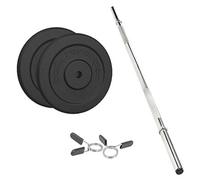 Body Revolution 1.2M 1" Barbell And Cast Iron Weight Plate Sets - Bar+ 5Kg Pair (10Kg Set)