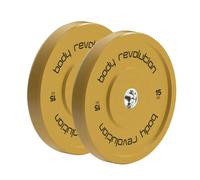 Body Revolution Olympic Bumper Plates (Colour) - 15kg pair