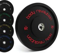 Body Revolution 2 x 25kg Black Olympic Bumper Plates