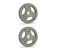 Cast Iron Weight Plates - 1" Standard Tri Grip Pairs (1.25 - 25 kg) - 2 x 1.25kg Body Revolution Red 2.5kg