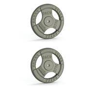 Body Revolution 2x 20kg Cast Iron Weight Plates - 1" Standard Tri Grip