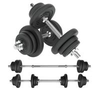 Body Revolution Adjustable Cast Iron Dumbbell Set - Home Gym Equipment for Strength Training & Workouts, 30kg