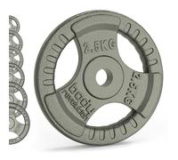 Body Revolution Cast Iron Weight Plates - 1" Standard Tri Grip Pairs (1.25 - 25 kg) - 2 x 2.5kg