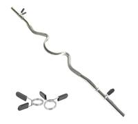 Body Revolution EZ 1" Super Curl Barbell Bar 1.2m Spring Collar