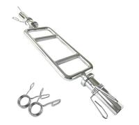 Body Revolution Hammer Curl Barbell Bar Solid Chrome Steel, Knurled Grip, 120kg Weight Capacity, Compatible with 2-Inch Plates, for Strength & Muscle Building Silver