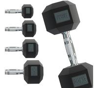 Hex Dumbbells 1 kg - 40 kg Pairs - 4kg pair Body Revolution Black 4kg