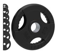 Body Revolution Olympic Black Tri-Grip Rubber Weight Plates - 1.25 Kg Pair