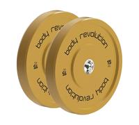 Body Revolution Olympic Bumper Plates 15kg Pair Yellow