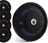 Body Revolution Olympic Bumper Plates Black 20 kg Pair