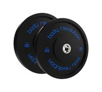 Body Revolution Olympic Bumper Plates - Rubber Coated Barbell Weight Plates - Strength Training Weight Lifting Equipment - Range from 5kg - 25kg