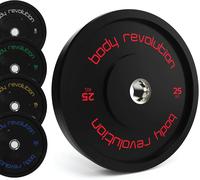 Body Revolution Olympic Bumper Plates Black 25 kg Pair