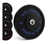 Body Revolution Olympic Bumper Plates Black 20 Kg Pair, Black