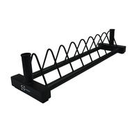 Body Revolution Olympic Weight Rack - Horizontal Bumper Plate Rack with 2 Inch/50mm Olympic Barbell Holder Stands for Home Gym Equipment - Strength Training and Exercise Storage