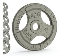 Body Revolution Olympic Weight Plates for 2" Barbells, Cast Iron Tri-Grip Design for Powerlifting, Body Building & Home Gym Strength Training