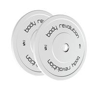 Olympic Bumper Plates (Colour) - 5kg pair Body Revolution White 5kg