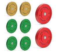BODY REVOLUTION Olympic Weight Plates for 2" Barbells - Solid Colour Rubber Bumper Plates, Home Gym Equipment for Strength Training Workouts