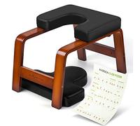 BODY RHYTHM Yoga Headstand Bench, Yoga Inversion Chair, Headstand Trainer for Relieve Stress, Improve Sleep & Digestion and Strength Training, Ideal for Home Workout, Fitness and Gym (Chocolate Black)