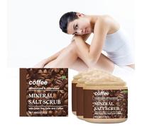 Body Scrub,Exfoliating Body Scrub with Coffee and Salt,Deep Clean,Smooth and Moisturizing Skin,Reduce Chicken Skin Bumps,Safe for Sensitive Skin (3pcs)