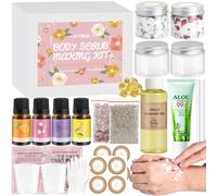 Body Scrub Make Your Own Set, JUYRLE Body Scrub Making Kit for Men and Women, Creative Craft Set, Adult DIY Cosmetic Set as a Gift