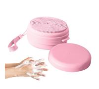 Body Scrub | Portable Silicone for Shower | 2 in 1 Lightweight Beauty Accessory with Built-in Soap Dispenser for Travel Bathroom Shower Spa