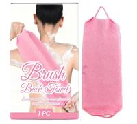 Body Scrub Towel - Long Back Scrubber, Beauty Washcloth with Handles, Helps Refresh Skin and Improve Lather Application, Ideal for Women Men Kids Home Travel Use