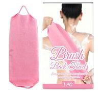 Body Scrub Towel, Long Back Scrubber with Handles, Bath Towels and Scrubbing Wash Cloth, for Cleaning Legs Arms Neck Men Women Kids Elderly Home