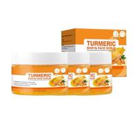 Body Scrub,Turmeric Exfoliating Body Scrub, Brightening Turmeric Scrubs, Skin Exfoliator with and Oil Gently Exfoliate Brightening Inner Thighs Bikini Area Underarms, Natural Exfoliating Face