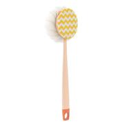 Body Scrubber - 2 in 1 Long Handle Brush | Soft Bristle Deep Cleaning Loofah Sided Ergonomic Design Durable Easy Grip | Ideal for Back Arm Leg Washing Home Bathroom Hotel Shower Hygiene Adults El